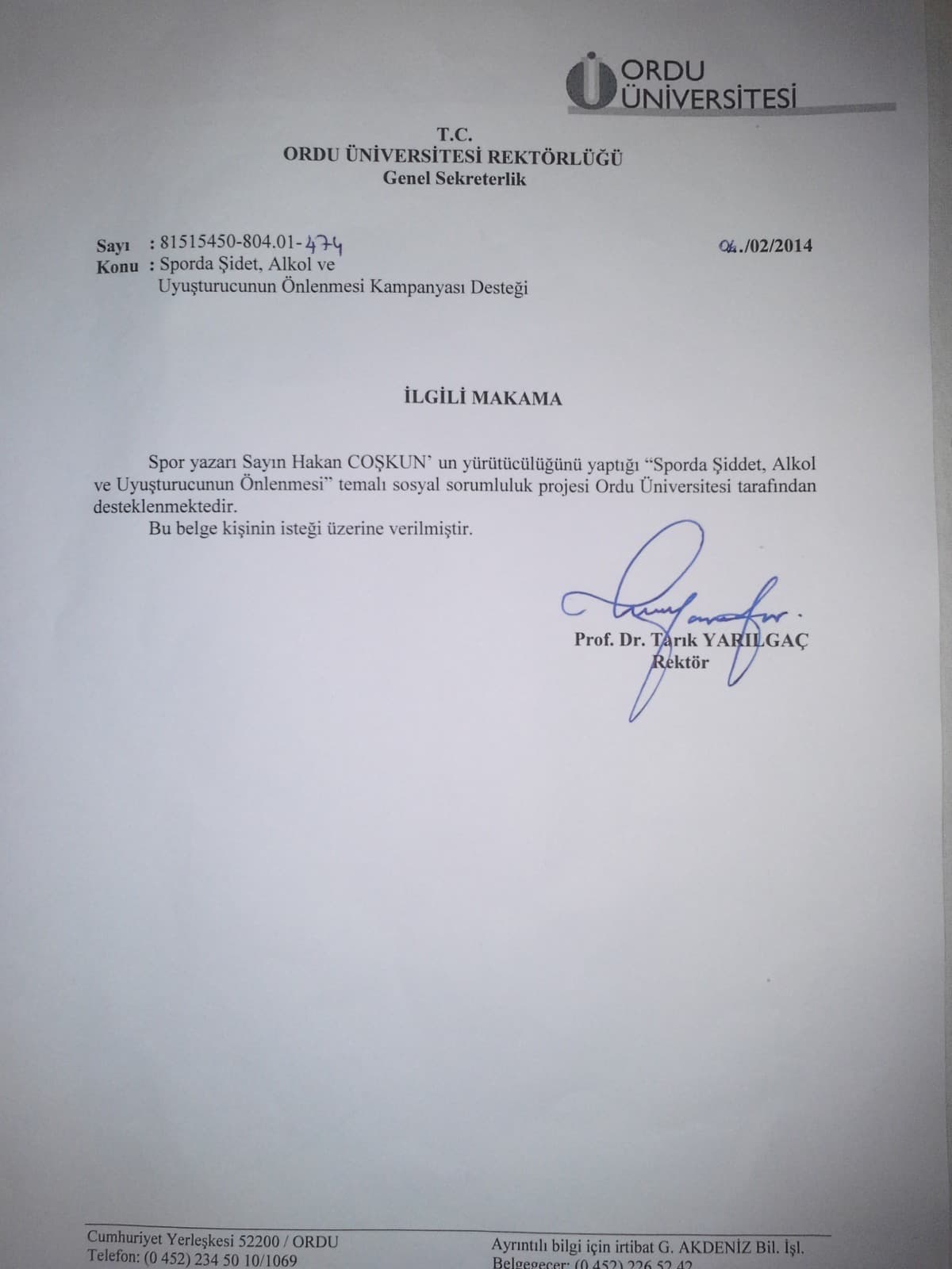 Ordu Üniversitesi